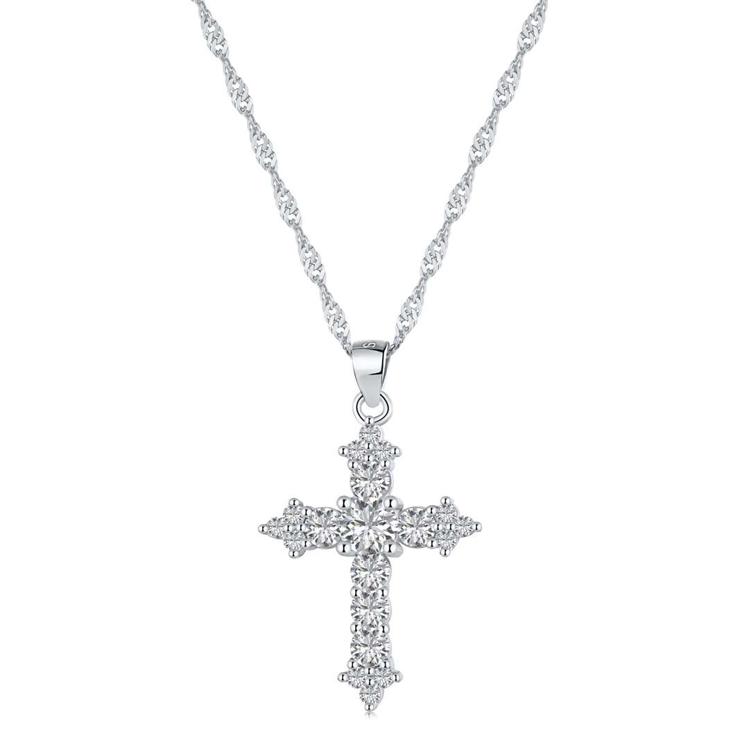 [Mirelle Jewelry]Delicate Cross Shape Necklace