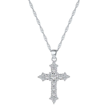 [Mirelle Jewelry]Delicate Cross Shape Necklace