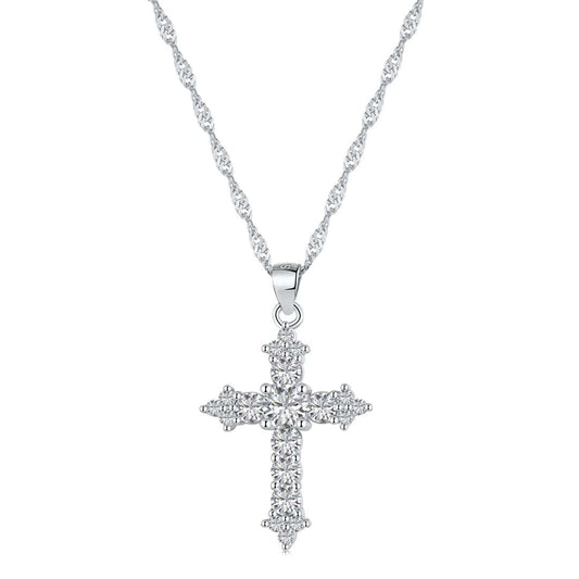 [Mirelle Jewelry]Delicate Cross Shape Necklace