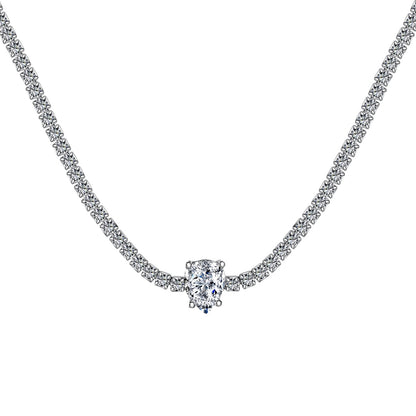 [Mirelle Jewelry]1.0 carat Unique Pear Cut Tennis Necklace