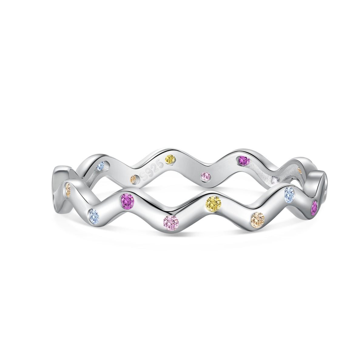[Mirelle Jewelry]Ornate Vibrant Round Cut Daily Ring