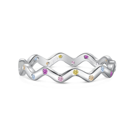 [Mirelle Jewelry]Ornate Vibrant Round Cut Daily Ring
