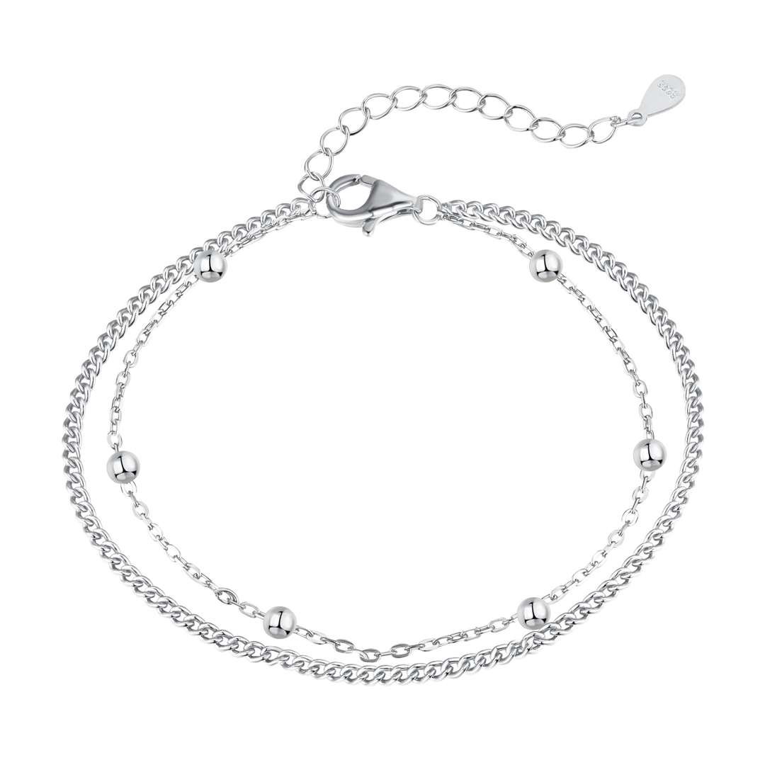 [Mirelle Jewelry]Delicate Bead Double Layer Bracelet