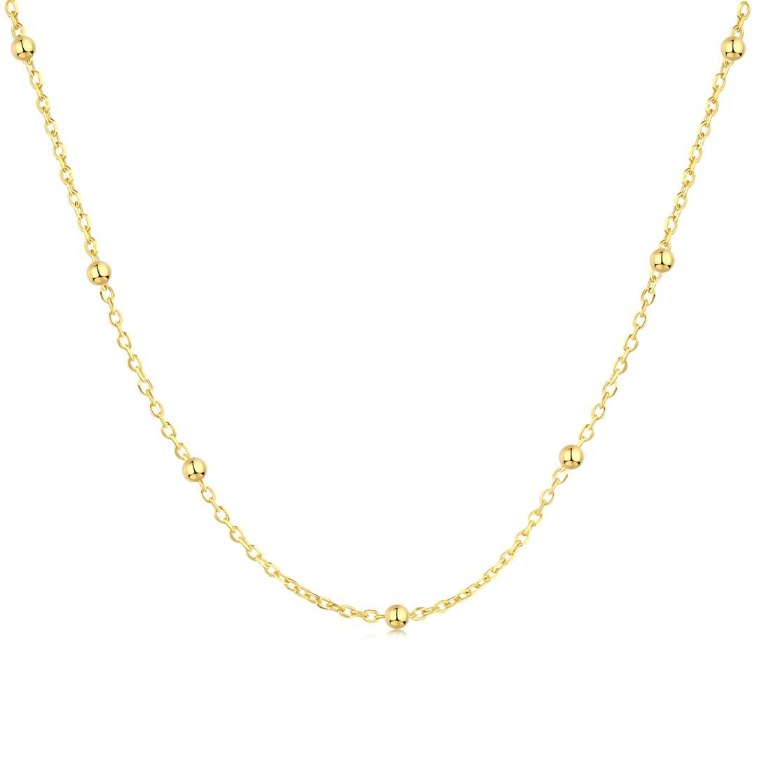 [Mirelle Jewelry]Small Bead Clavicle Chain Simple Necklace