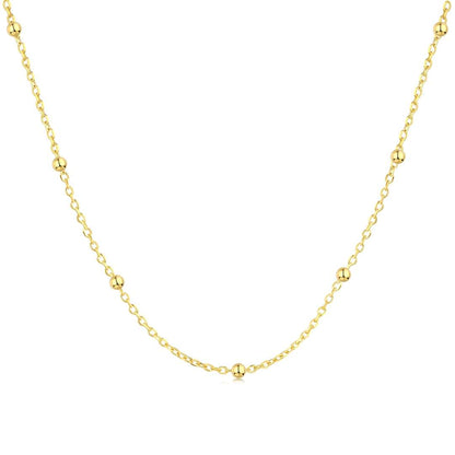 [Mirelle Jewelry]Small Bead Clavicle Chain Simple Necklace