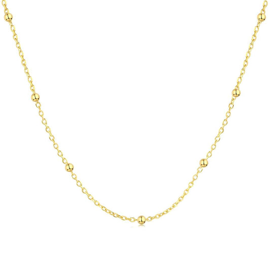 [Mirelle Jewelry]Small Bead Clavicle Chain Simple Necklace