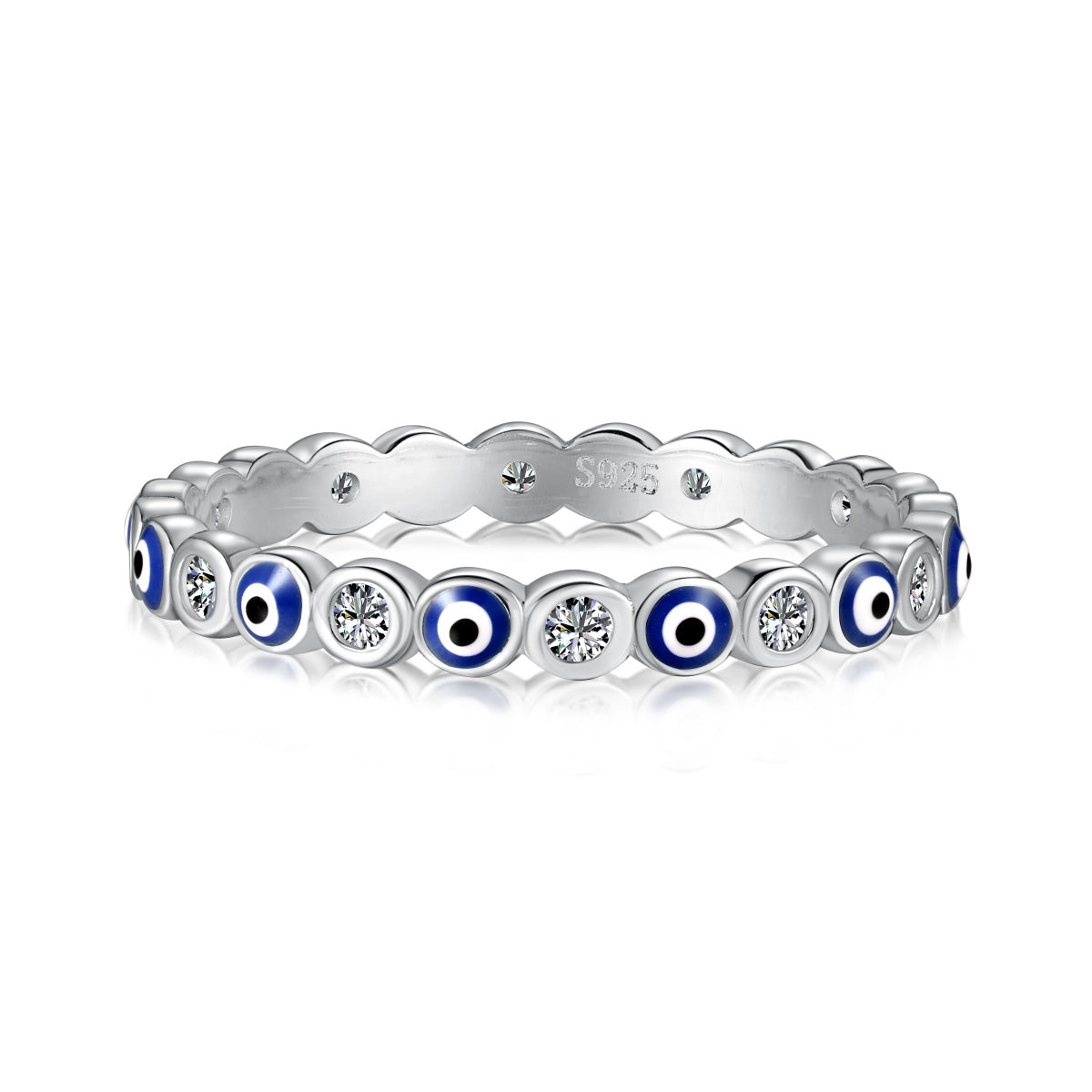 [Mirelle Jewelry]Sparkling Vibrant Round Shape Daily Ring