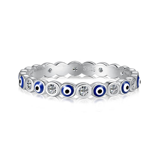 [Mirelle Jewelry]Sparkling Vibrant Round Shape Daily Ring