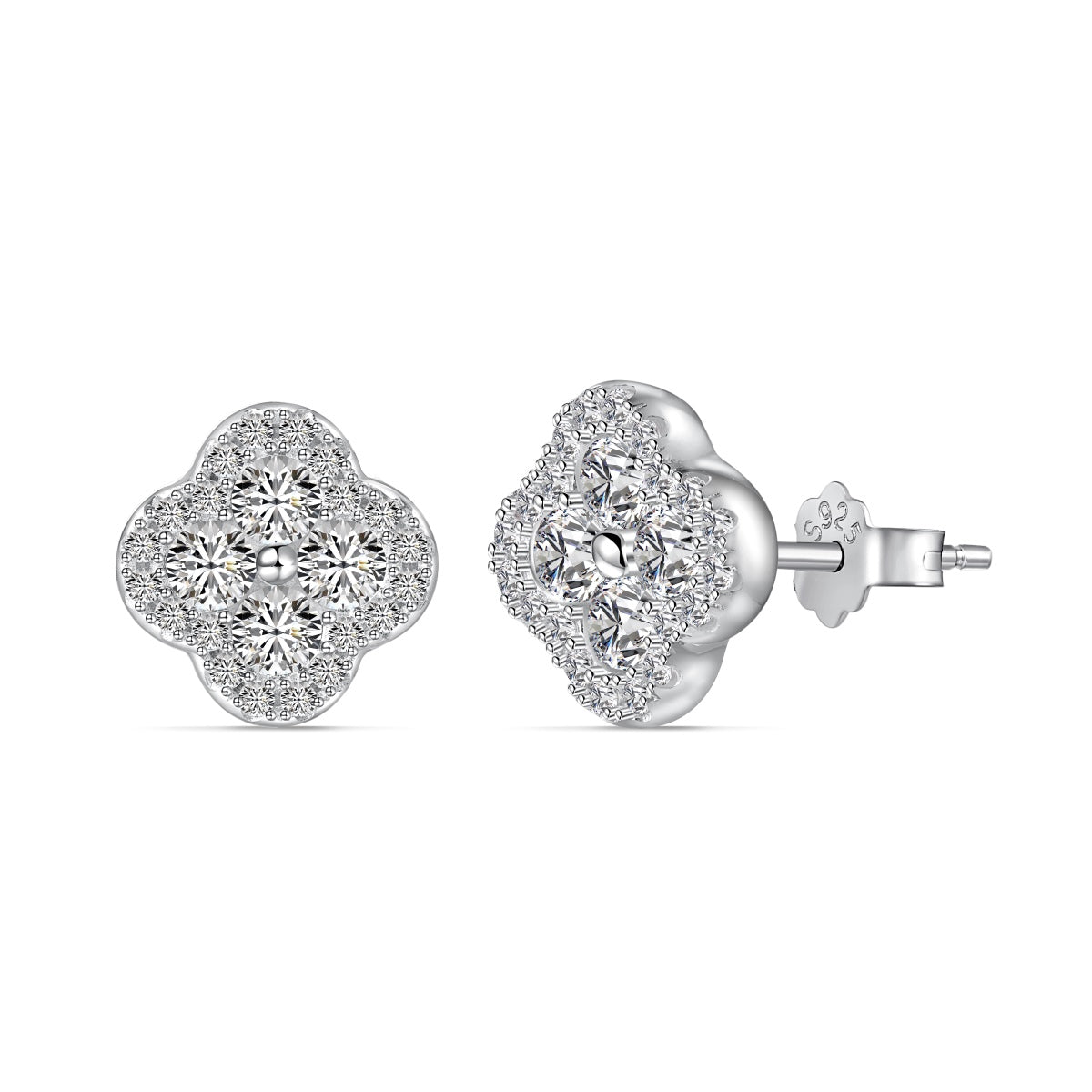 [Mirelle Jewelry]Four-Leaf Clover Flower Shaped Earrings