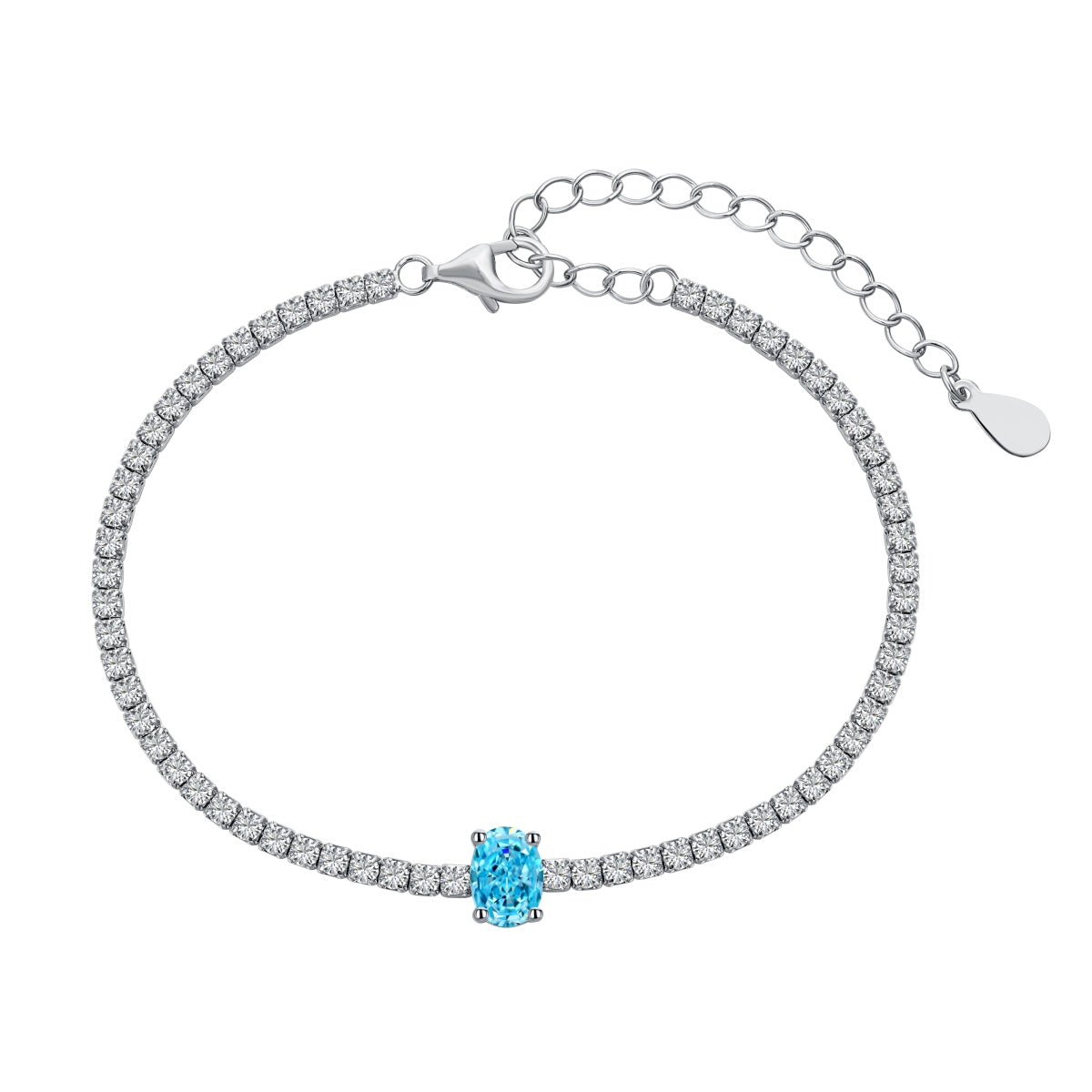 [Mirelle Jewelry]0.75 Carat Exquisite Oval Cut Daily Bracelet