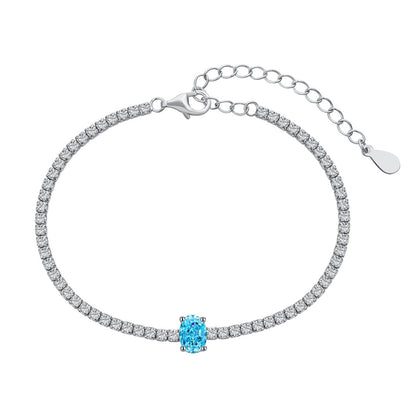 [Mirelle Jewelry]0.75 Carat Exquisite Oval Cut Daily Bracelet