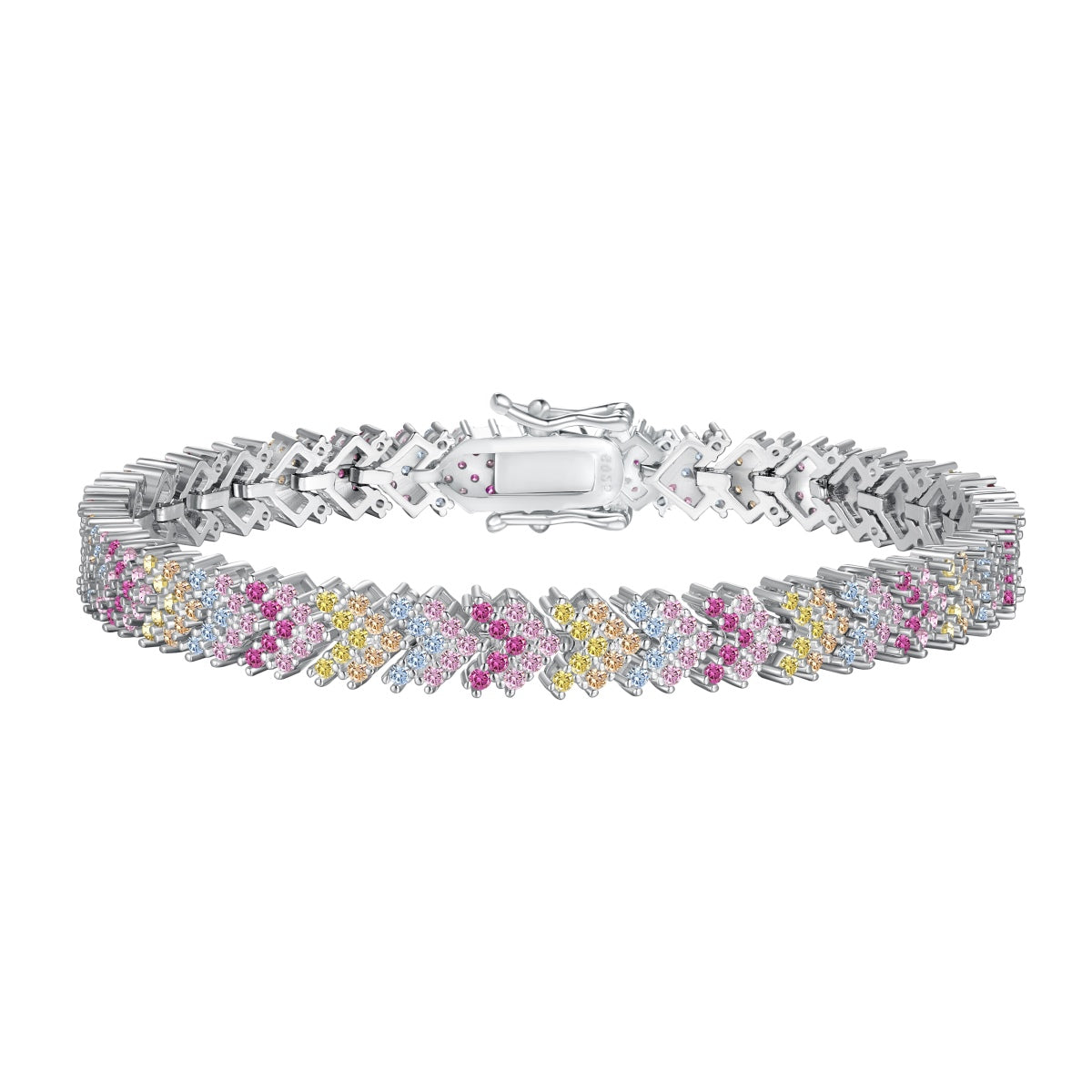 [Mirelle Jewelry]Ornate Sparkling Round Cut Party Bracelet