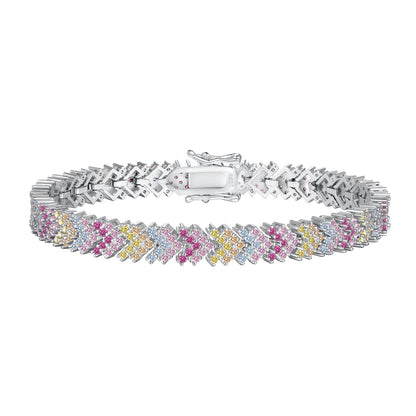 [Mirelle Jewelry]Ornate Sparkling Round Cut Party Bracelet