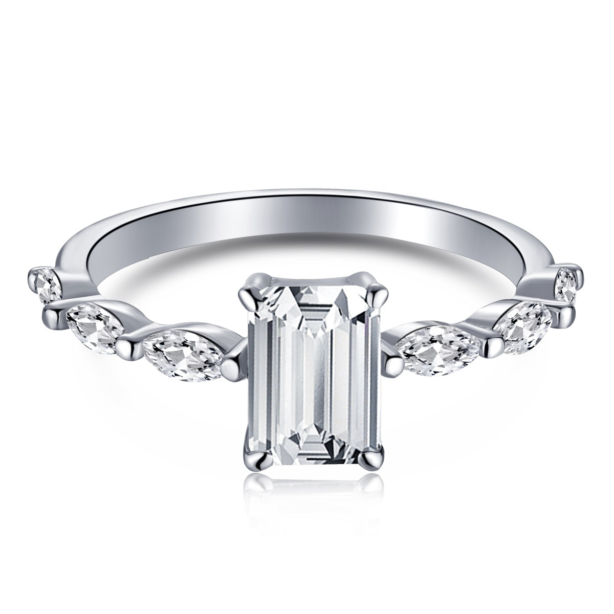 [Mirelle Jewelry]1.0 Carat Dainty Resplendent Radiant Cut Daily Ring