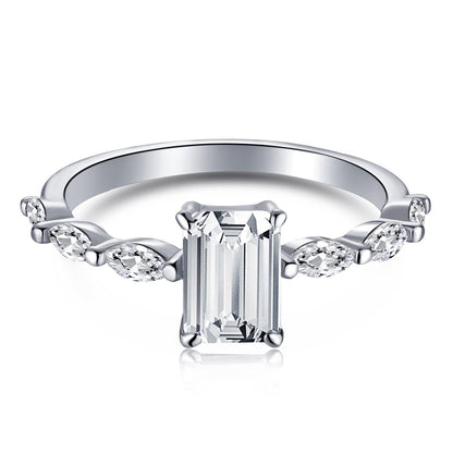 [Mirelle Jewelry]1.0 Carat Dainty Resplendent Radiant Cut Daily Ring