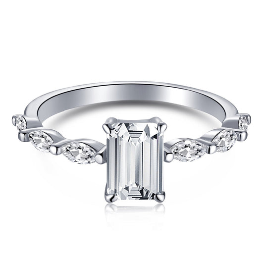 [Mirelle Jewelry]1.0 Carat Dainty Resplendent Radiant Cut Daily Ring