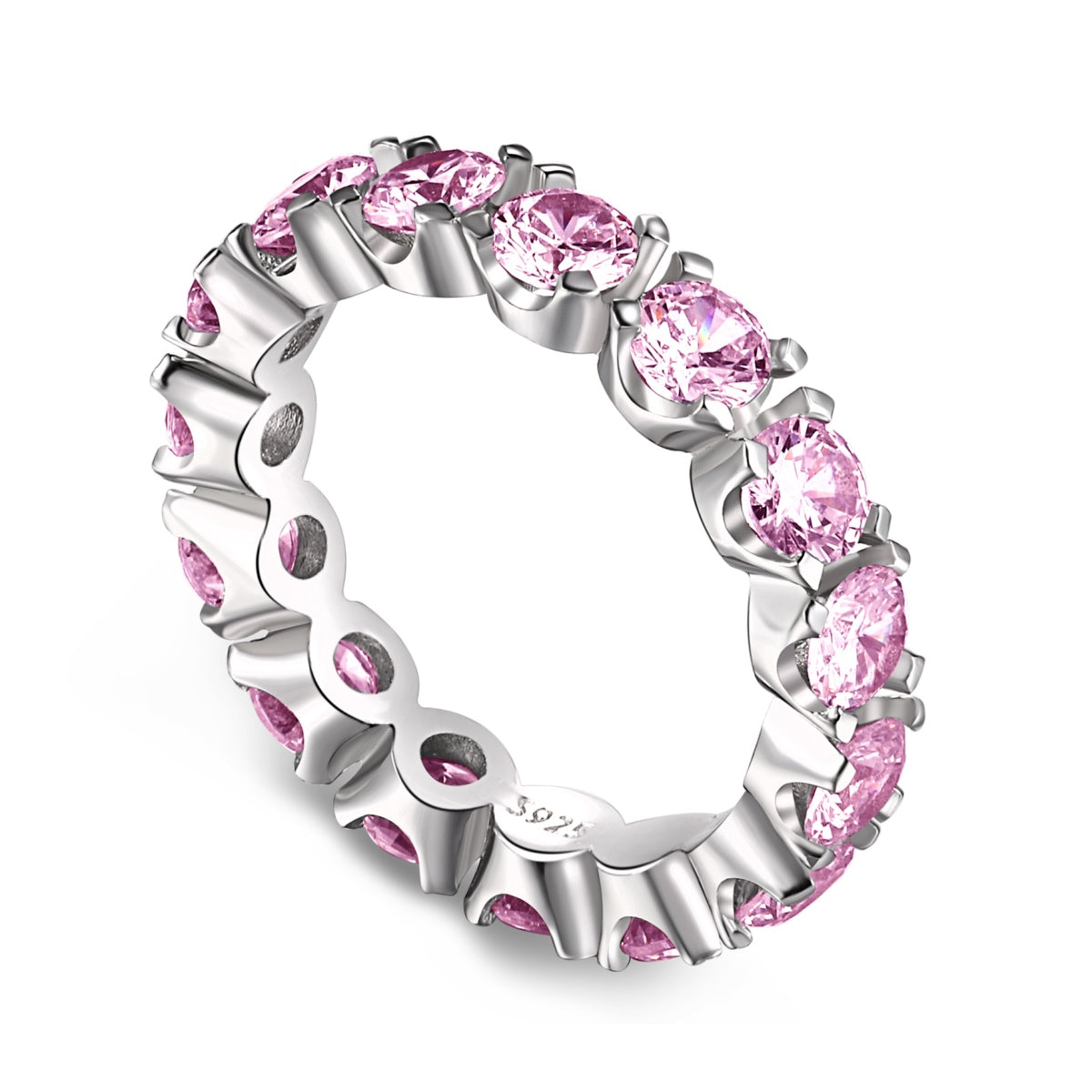 [Mirelle Jewelry]Eternity Round Cut Tennis Ring