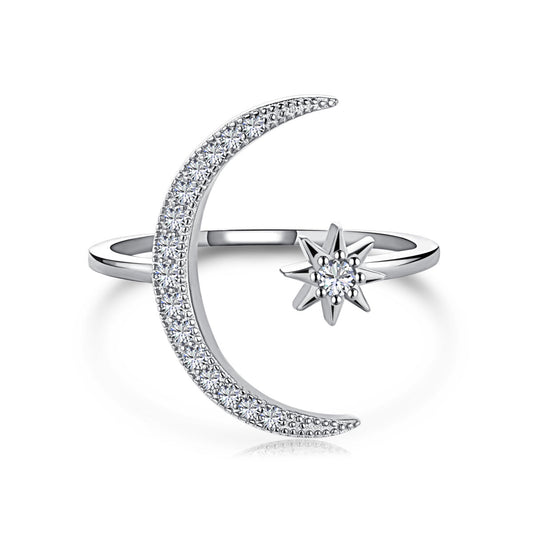 [Mirelle Jewelry]Eternity Moon & Star Ring