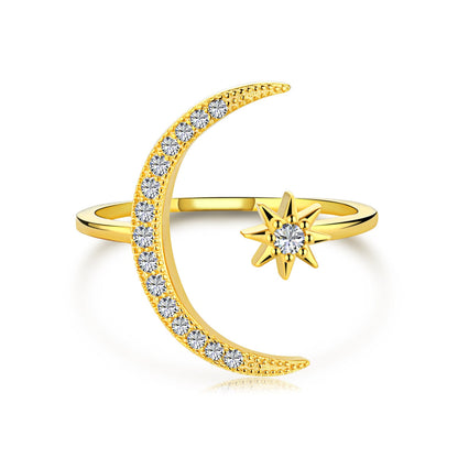 [Mirelle Jewelry]Eternity Moon & Star Ring