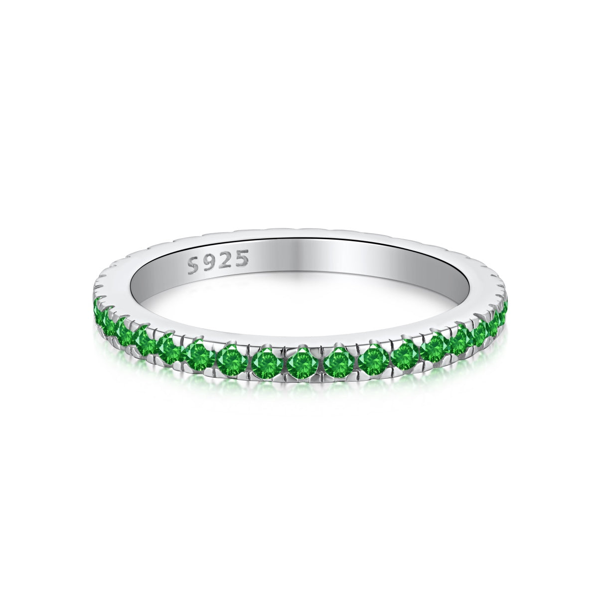 [Mirelle Jewelry]Delicate Sparkling Round Cut Daily Ring