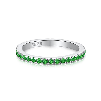 [Mirelle Jewelry]Delicate Sparkling Round Cut Daily Ring