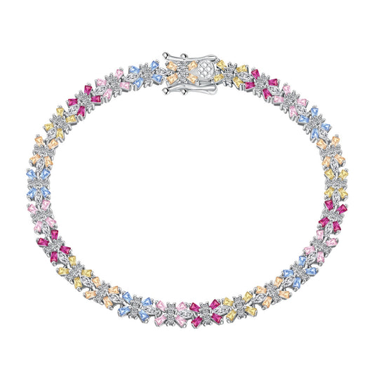 [Mirelle Jewelry]Radiant Colorful Emerald Cut Party Bracelet