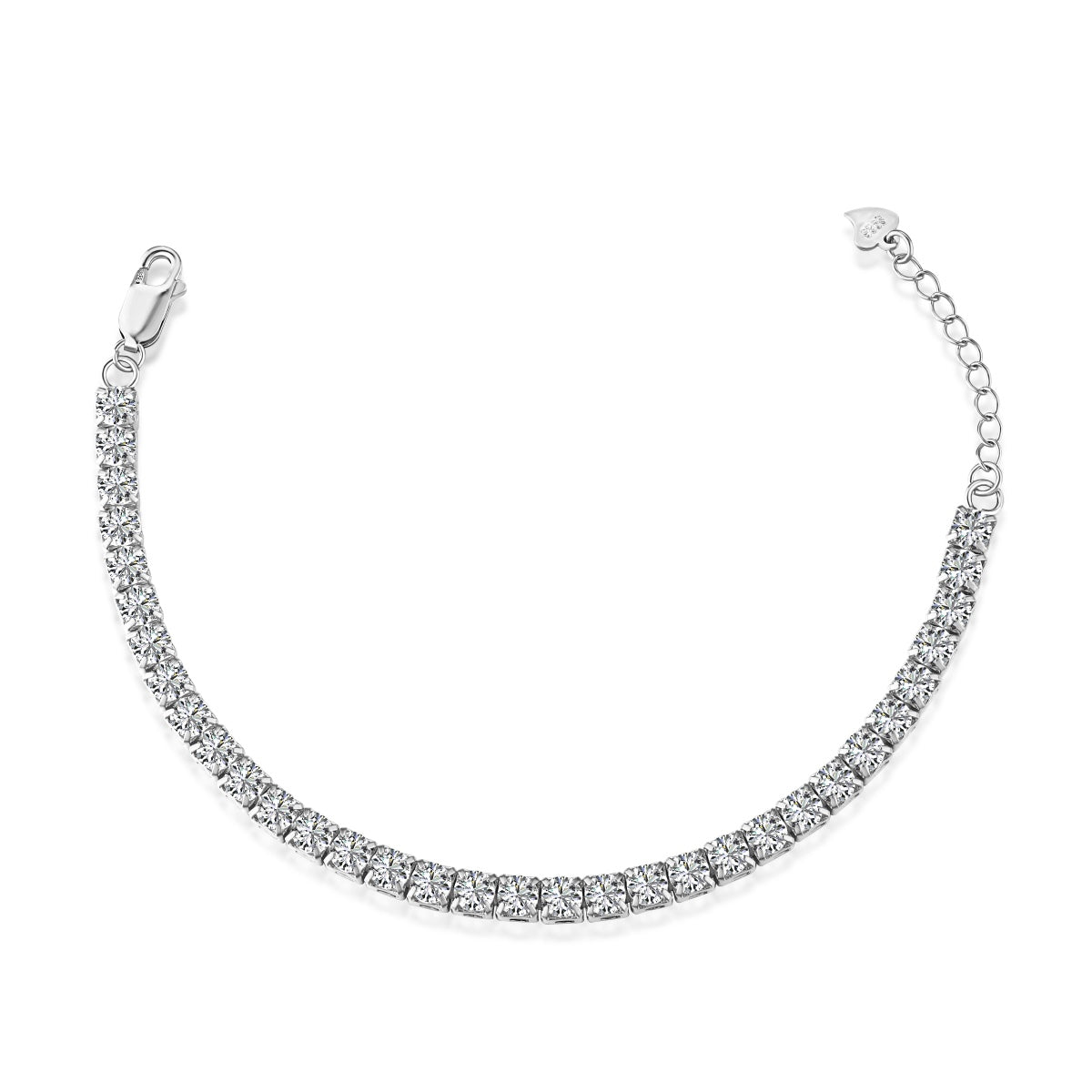 [Mirelle Jewelry]Sparkling Radiant Princess Cut Tennis Bracelet