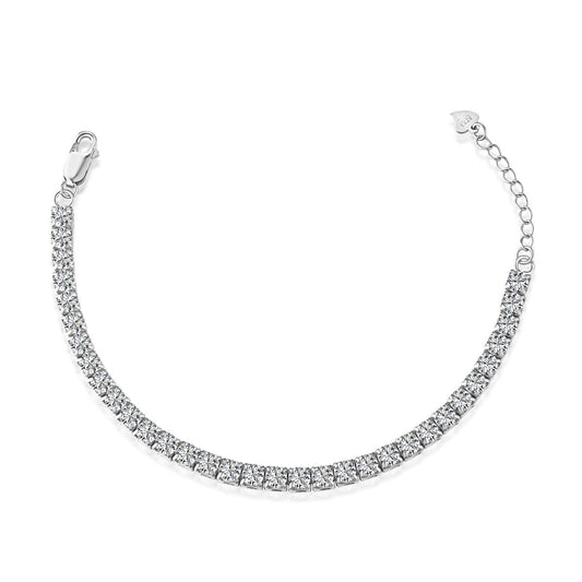 [Mirelle Jewelry]Sparkling Radiant Princess Cut Tennis Bracelet