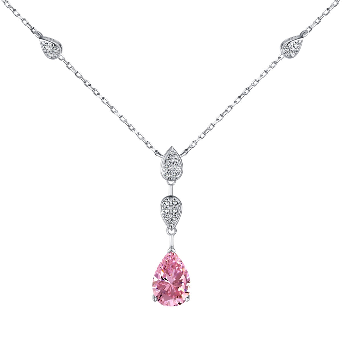 [Mirelle Jewelry]Dazzling Pear Cut Necklace