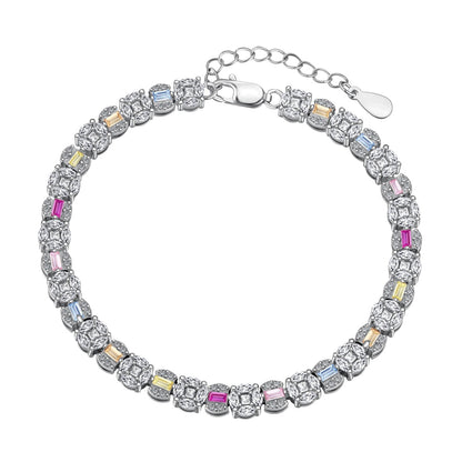 [Mirelle Jewelry]Dazzling Radiant Multi Cut Daily Bracelet