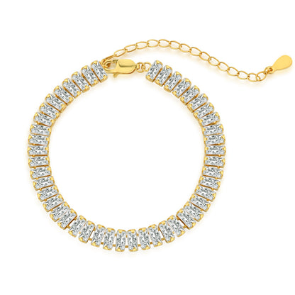 [Mirelle Jewelry]Exquisite Emerald Cut Daily Bracelet