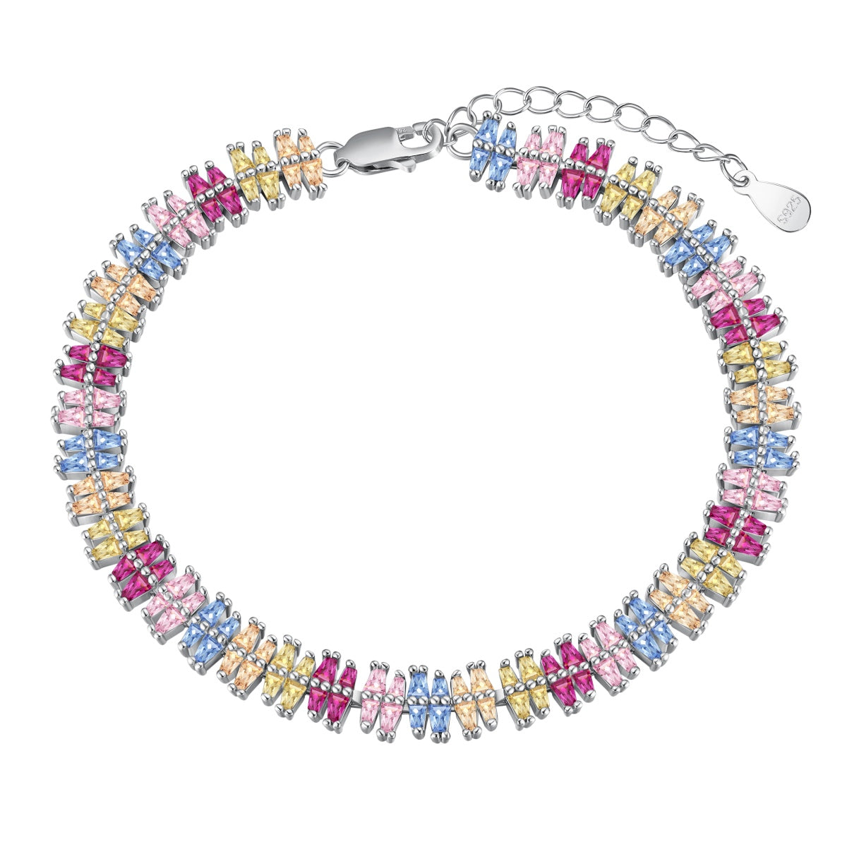 [Mirelle Jewelry]Sparkling Exquisite Multi Cut Party Bracelet