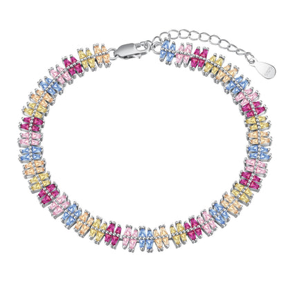 [Mirelle Jewelry]Sparkling Exquisite Multi Cut Party Bracelet