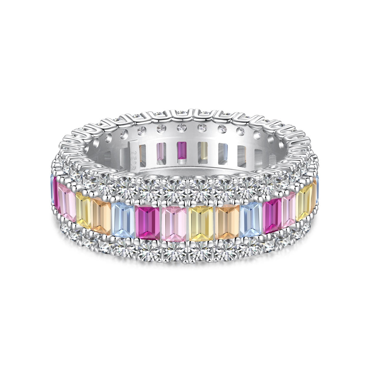[Mirelle Jewelry]Dainty Colorful Radiant Cut Daily Ring