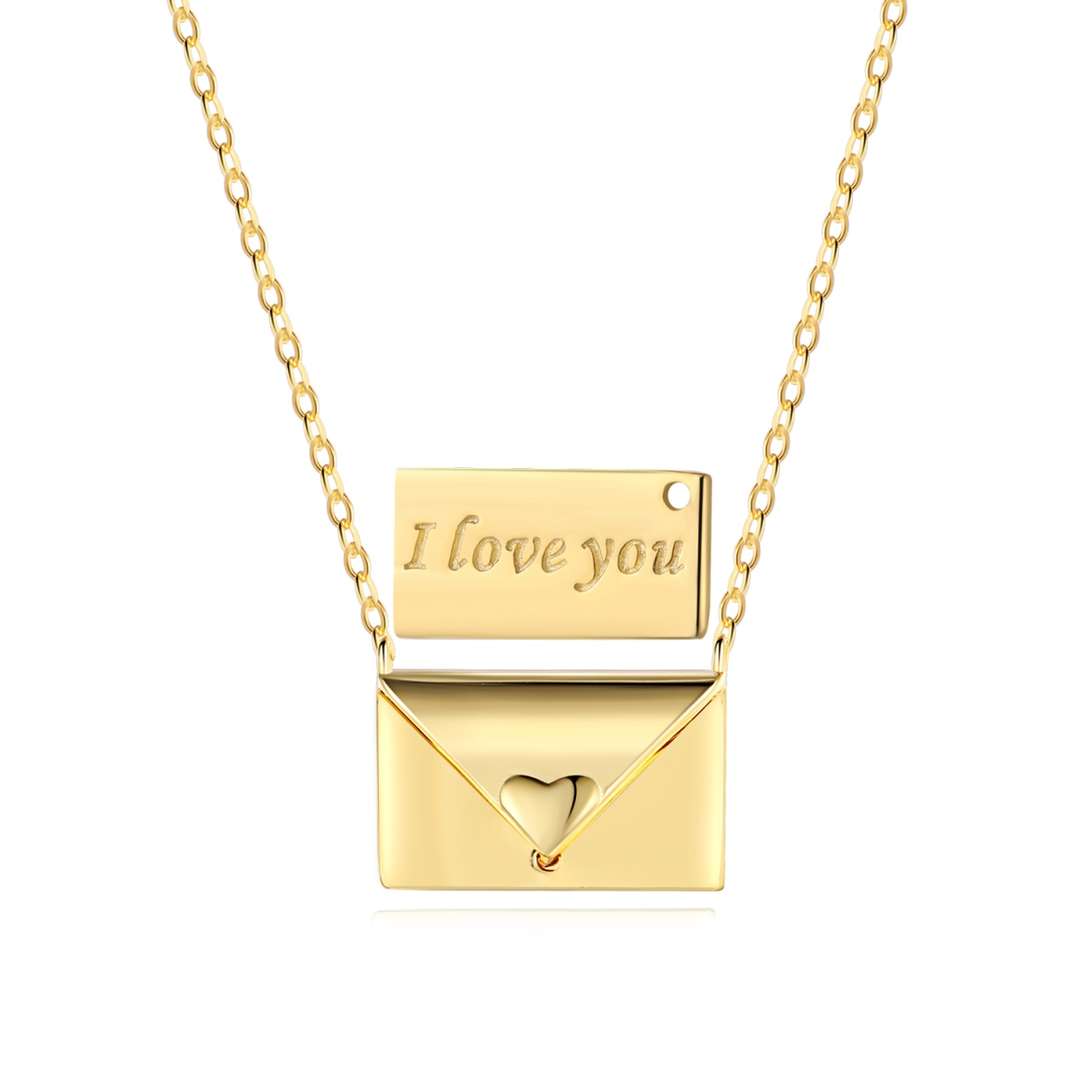 [Mirelle Jewelry]Envelope Heart Shape Mother's Day Necklace