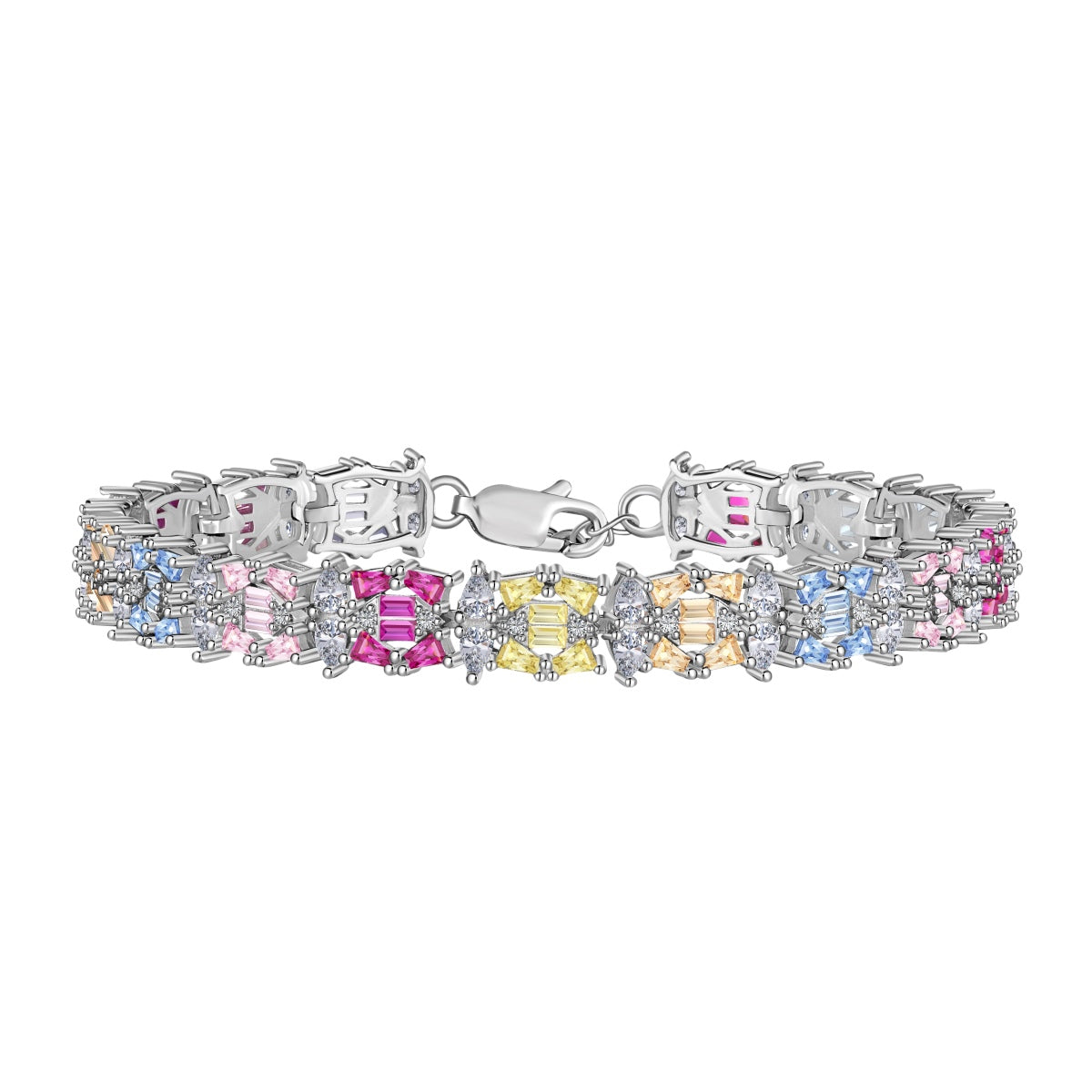 [Mirelle Jewelry]Delicate Colorful Multi Cut Party Bracelet