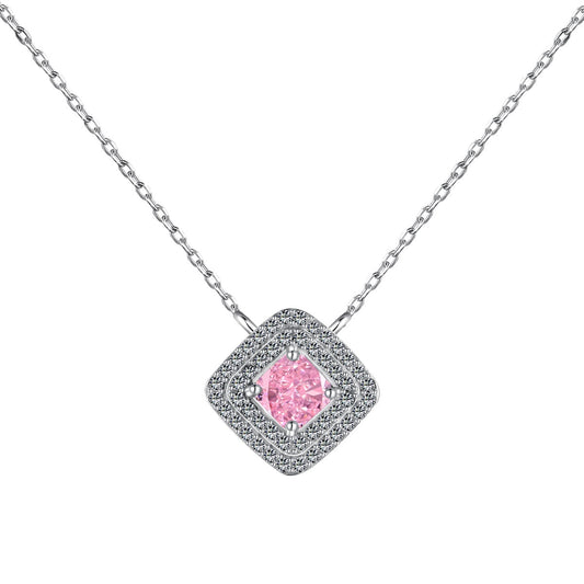 [Mirelle Jewelry]Sparkling Asscher Cut Necklace