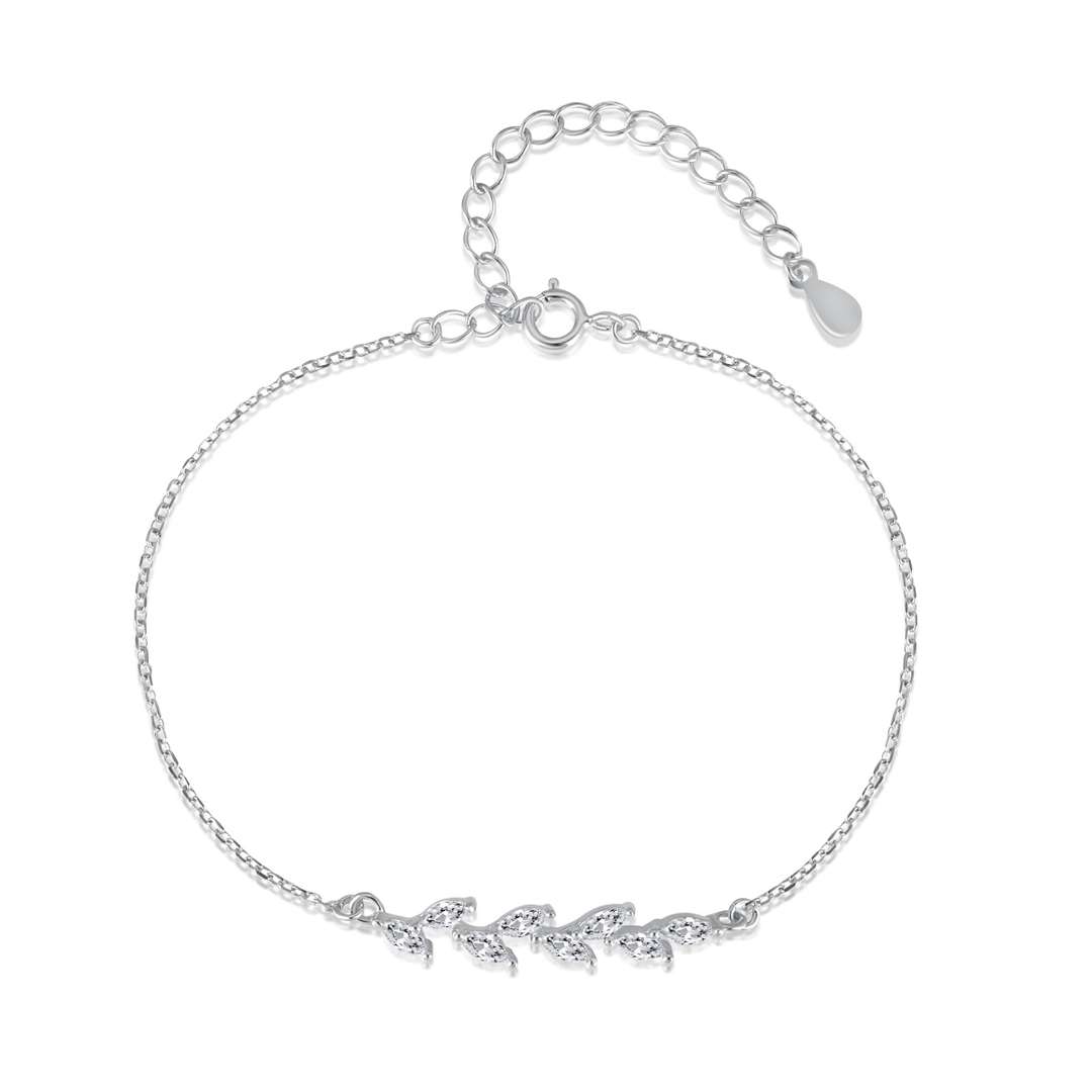 [Mirelle Jewelry]Elegant Wheat Leaves Shape Bracelet