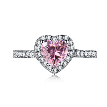 [Mirelle Jewelry]Eternity Splashy Romantic Heart Shape Lover Ring