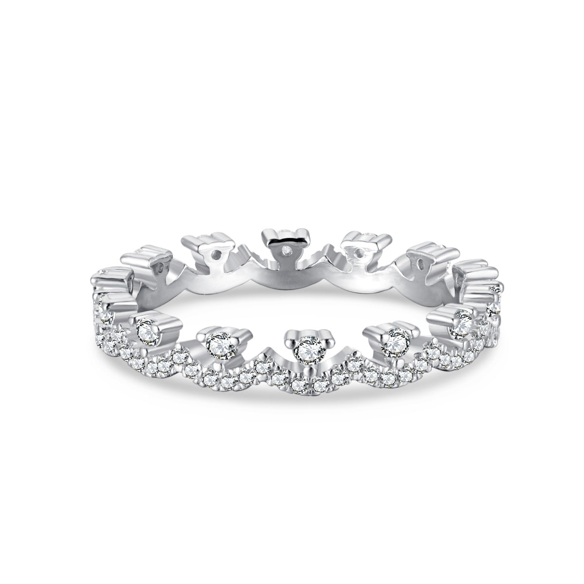 [Mirelle Jewelry]Elegant Resplendent Round Shape Party Ring