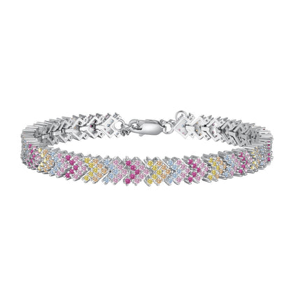 [Mirelle Jewelry]Ornate Sparkling Round Cut Party Bracelet