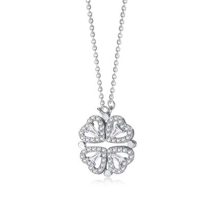 [Mirelle Jewelry]Ornate Heart Cut Flower Shape Necklace