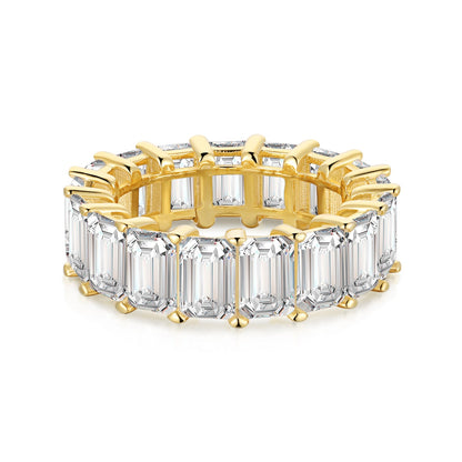 [Mirelle Jewelry]0.75 Carat Elegant Emerald Cut Tennis Ring