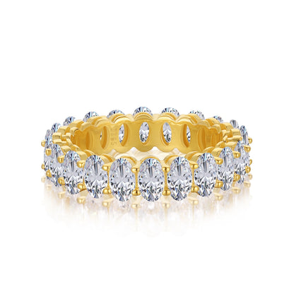 [Mirelle Jewelry]Ornate Oval Cut Tennis Ring