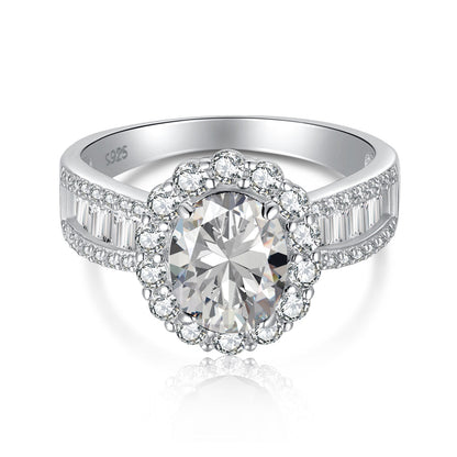 [Mirelle Jewelry]1.5 Carat Dazzling Charming Oval Cut Banquet Ring