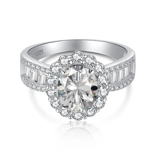 [Mirelle Jewelry]1.5 Carat Dazzling Charming Oval Cut Banquet Ring