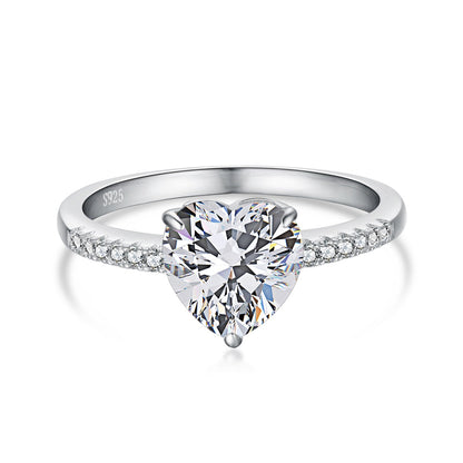 [Mirelle Jewelry]2.0 Carat Dazzling Lustrous Heart Cut Lover Ring