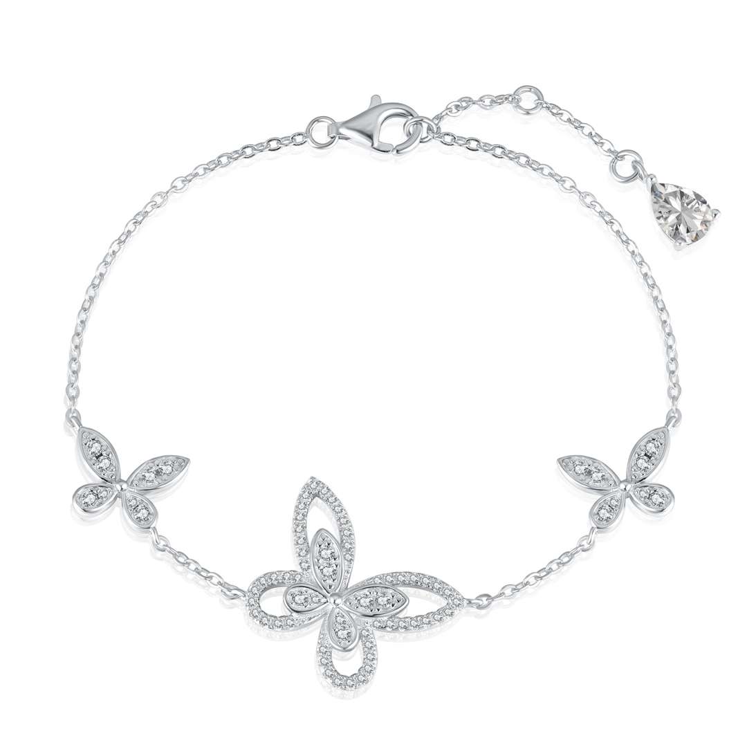 [Mirelle Jewelry]Delicate Butterfly Pendant Bracelet