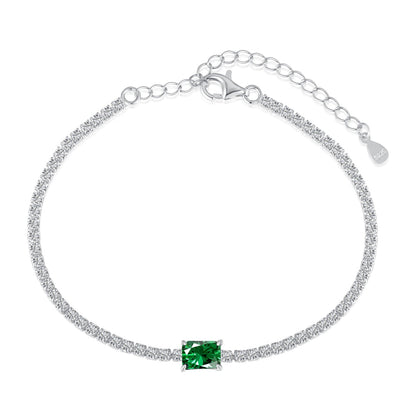 [Mirelle Jewelry]1.0 Carat Unique Emerald Cut Banquet Bracelet