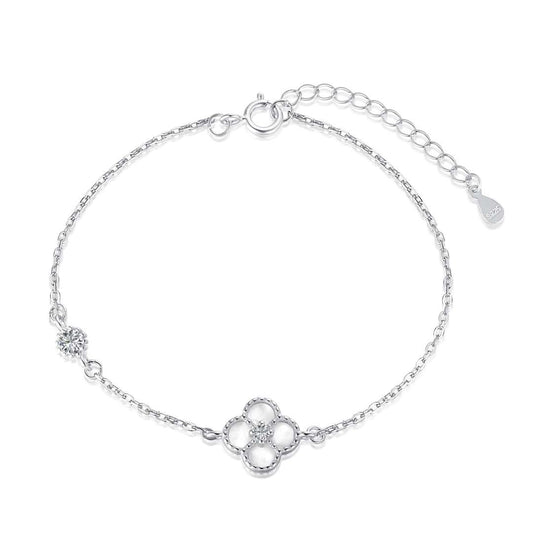 [Mirelle Jewelry]Delicate Four Leaf Clover Bracelet